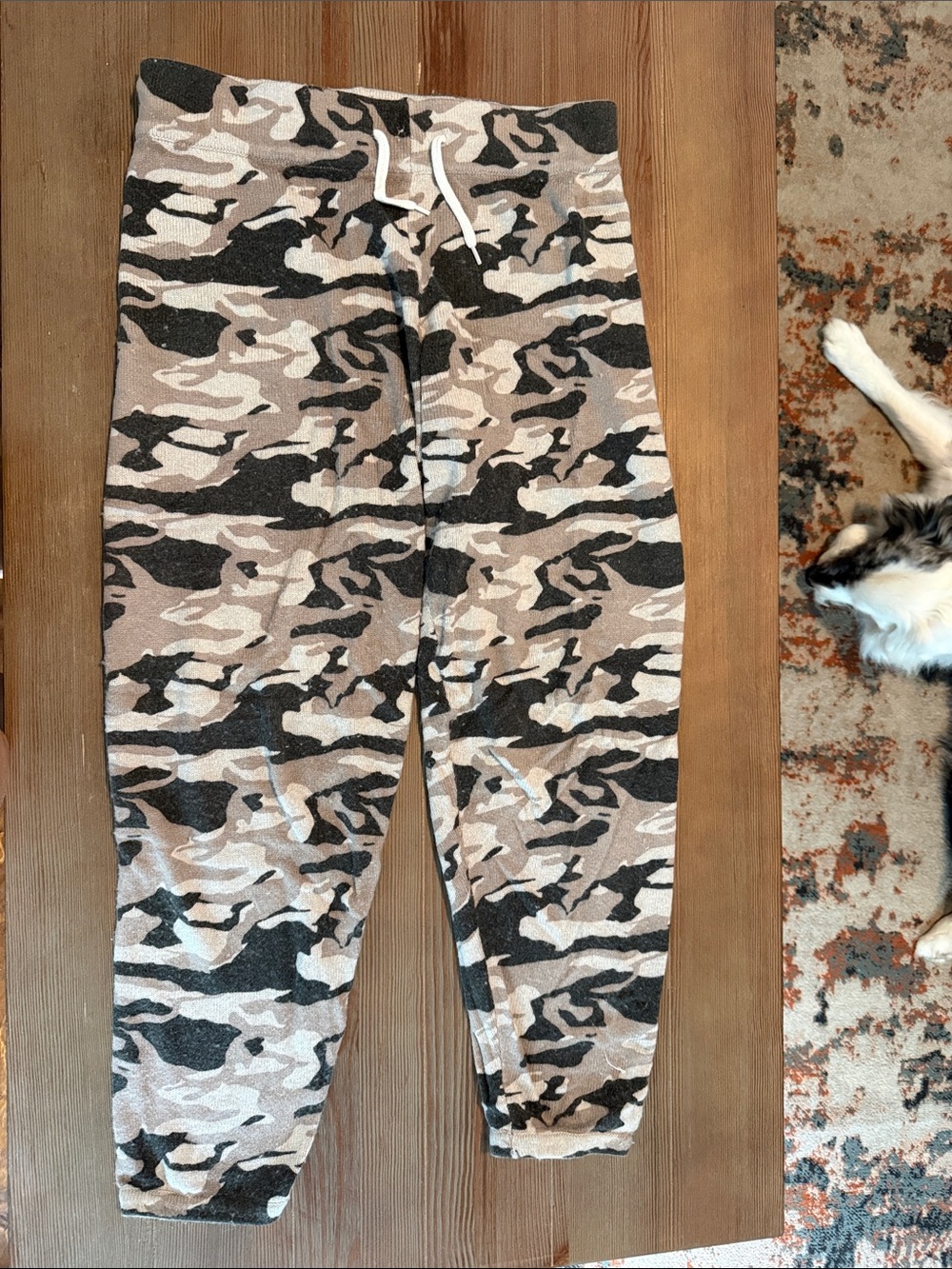 Monrow Cashmere Blend Camo Joggers Medium